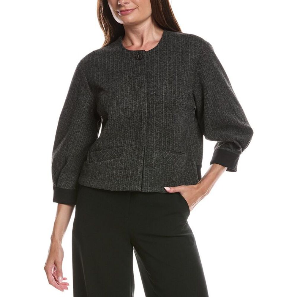 Wit & Wisdom Womens  Crop Jacket, Grey